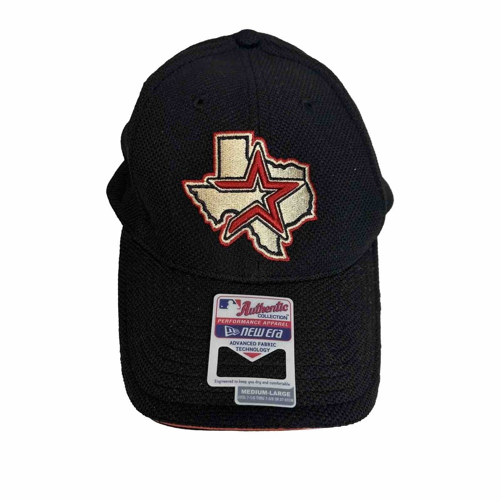 Vintage Houston Astros New Era Fitted Hat Size Medium -‎ Large Navy Blue